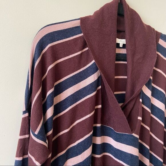 Joie-stripped Crop Long Sleeve Lightweight Sweater - Picture 4 of 8